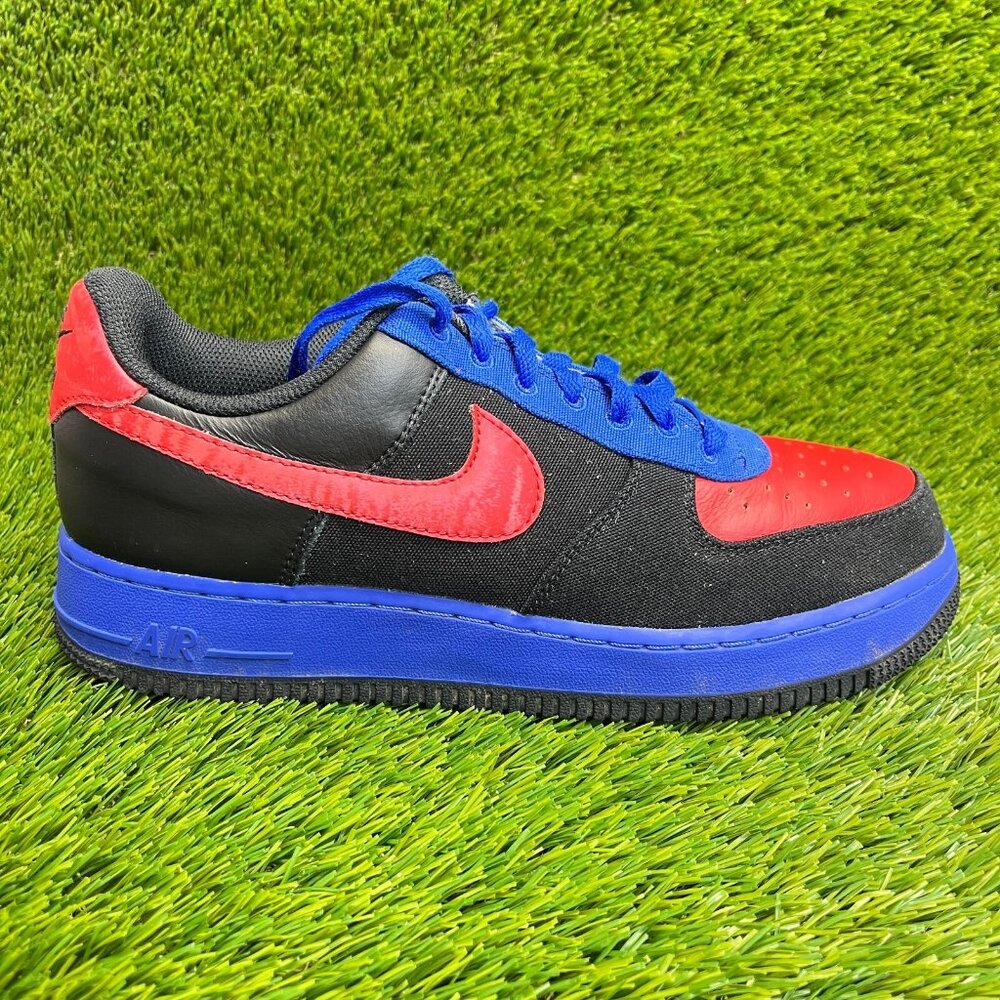 Nike Air Force 1 Low By‎ You Mens Size 8.5 Black Red Blue Casual Shoes Sneakers